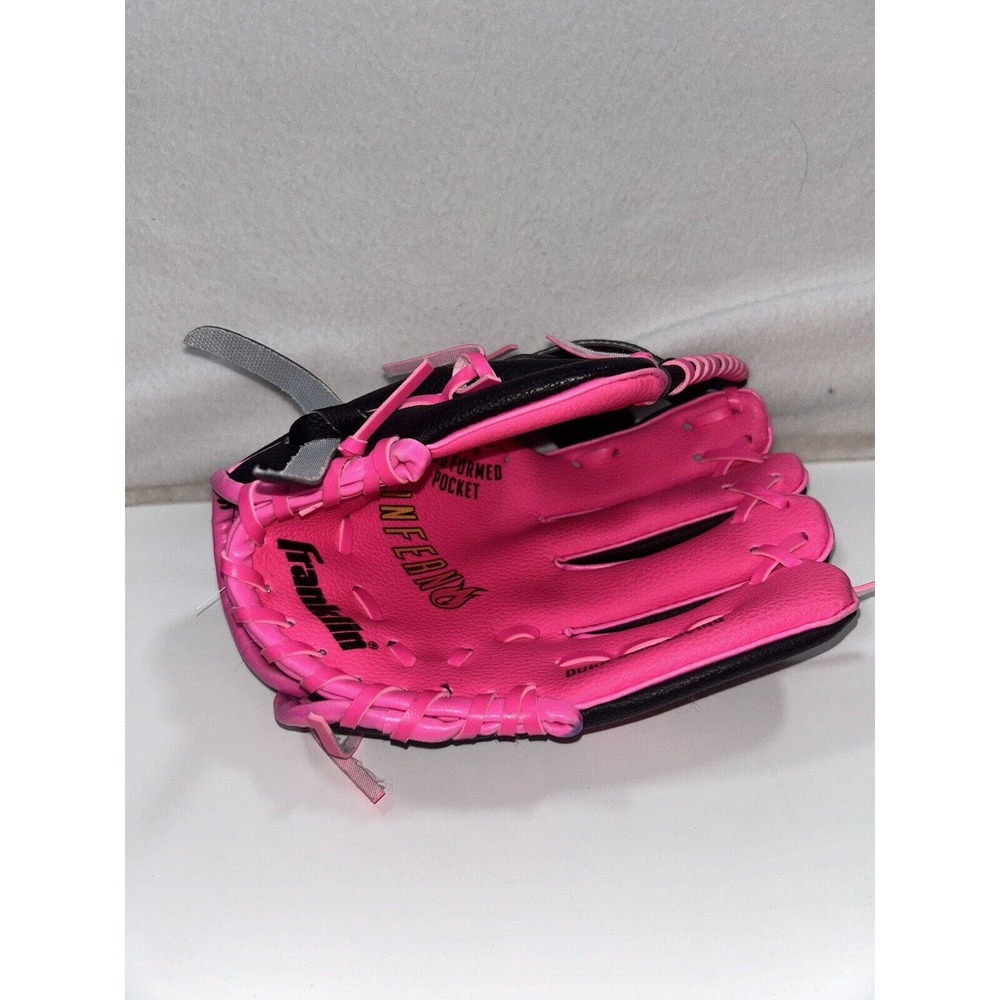 Franklin Inferno Baseball Glove Pink 9" Youth 24950 Black Pink Right Hand Throws